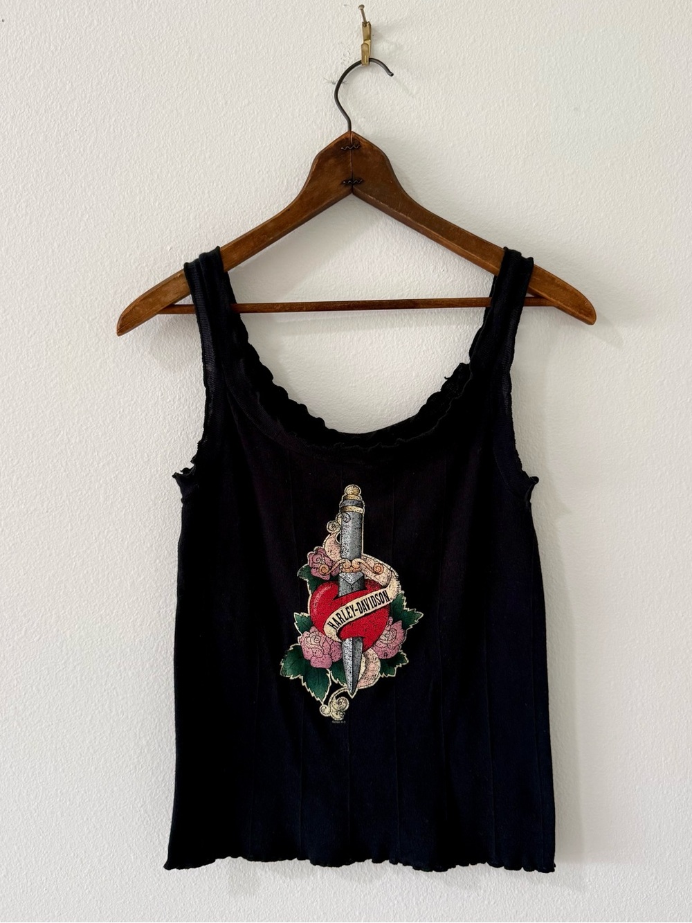 VTG Harley Davidson Daytona Ribbed Tank Top S Made in USA RK Stratman